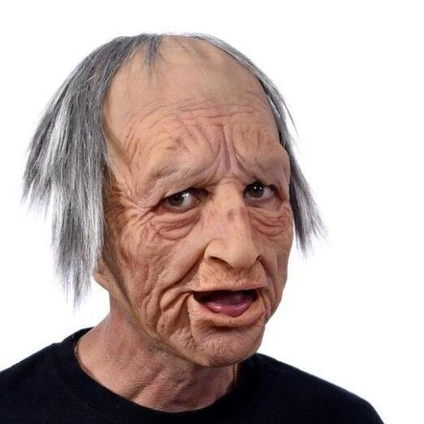 Old Man Scary Mask Cosplay Scary Full Head Latex Mask Halloween Horror Funny Cosplay #ns23 _mkpt