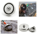 Strong Powerful Neodymium Magnet Hook Salvage Sea Fishing Magnets Holder Pulling Mounting Pot with Ring