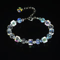 Aurora Borealis Round Crystals Bracelet #ns23 _mkpt