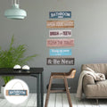 1Pcs Retro Tag Bathroom Wall Decoration Wooden Wall Hanging Sign Bathroom Rules Indoor and Outdoor Home Wooden Wall Decoration #NS54 _mkpt