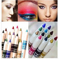 New Hot Sale 12 Color Glitter Lip liner Eye Shadow eye liner Pencil Pen Cosmetic Makeup Set