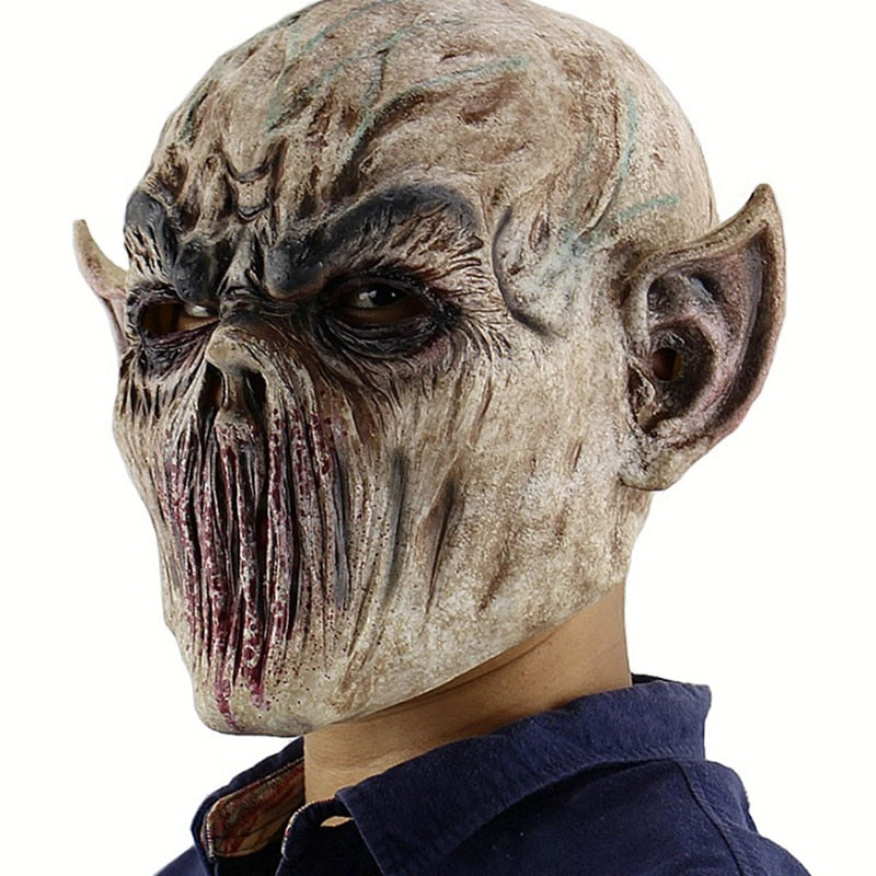 Halloween Bloody Scary Horror Mask Adult Zombie Mask Latex Costume Party Full Head Cosplay Mask
