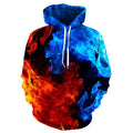 LIGHT Flame Hoodie Men Women 3D Digital Fire Printed Hooded Pullover 2021 Autumn Casual Funny Unisex Sweatshirts Streetwear