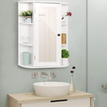 Medicine Cabinet with Mirror Bathroom Cabinet with 2 Adjustable Interior Shelves Organizer _mkpt44
