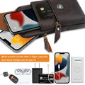 Coffee w/ Zipper Cell Phone Waist Belt Holster Loop Pack Bag PU Leather Pouch Wallet Case Cover