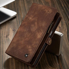 Luxury Leather Phone Wallet with Card Holders For Samsung Galaxy S7 Edge S8 S9 S10 Plus S10E note 8 9 10 Pro with Detachable Leather Magnet Case