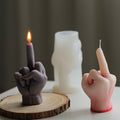 Erect Middle Finger Silicone Candle Mold for DIY Aromatherapy Candle Plaster Ornaments Soap Epoxy Resin Mould Handicrafts Making