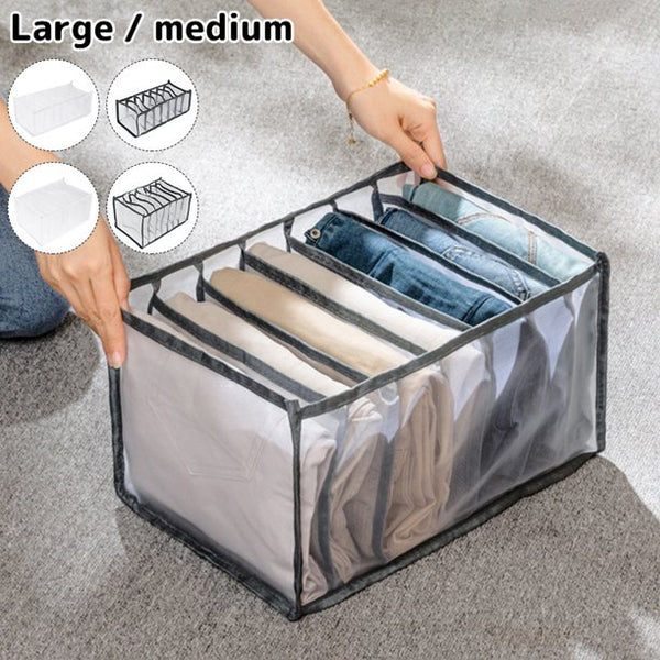 Foldable Portable Storage Box Compartment Storage Box Jeans Divider Closet Organizer  _mkpt44