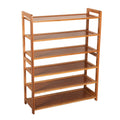 High Quality 6 Tier Wood Bamboo Shelf Entryway Storage Shoe Rack Home Furniture #ns23 _mkpt