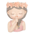 Creative Ceramic Flower Pot Girl Figure Flower Holder Succulent Plant Pot  7x7x11cm #ns23 _mkpt