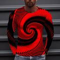 3D Print Swirl Long Sleeve Shirt P2