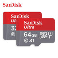 SanDisk Ultra Memory Card microSDHC/microSDXC UHS-I C10 U1 A1 Trans Flash Card 16GB 32GB 64GB 128GB 100MB/s with Adapter TF Card - P&Rs House