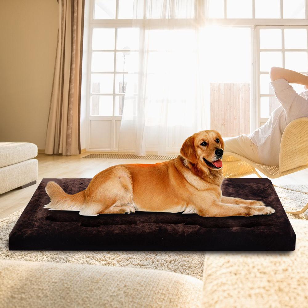 Costway Waterproof Large Warm Soft Fleece Pet Pad Dog Cat Puppy Bed Mat Kennel Cushion