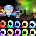 Smart RGB RGBW Wireless Bluetooth Speaker Bulb | 220V 12W LED Lamp Light Music Player W Dimmable Audio 24 Keys Remote Controller