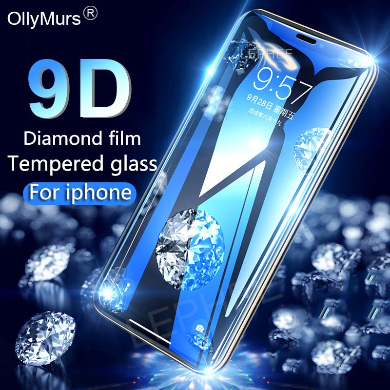 9D  Full Cover Tempered Protective Glass on the For iPhone 6 6s 7 8 plus XR X XS i