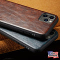 SLIM Leather Back Ultra Thin TPU Case Cover for iPhone 11 Pro Max XS XR 8/7 Plus