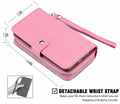 Pink Leather Wallet Purse Case for iPhone 11 Xs Max Samsung S7-10+