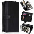 Black Detachable Magnetic Leather Wallet Purse Case for iPhone  Samsung Galaxy
