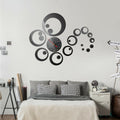 3D DIY  Home Modern Large Wall Clock Sticker Home Room Decor Art Decor  2- Black _mkpt4