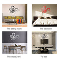 3D DIY  Home Modern Large Wall Clock Sticker Home Room Decor Art Decor22 - Red _mkpt44