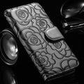 Black Leather Flip Flower Cover Case Wallet  For Samsung S20 Ultra/S10plus/S9/S8/Note10