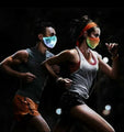 Outdoor Sports Shield LED Fiber Optic Mask  7 Colors + Effects Mode  Rechargeable  For Night Sports Running Festivals - P&Rs House