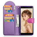 Purple Rose  Leather Flip Flower Cover Case Wallet  For Samsung S20 Ultra/S10plus/S9/S8/Note10