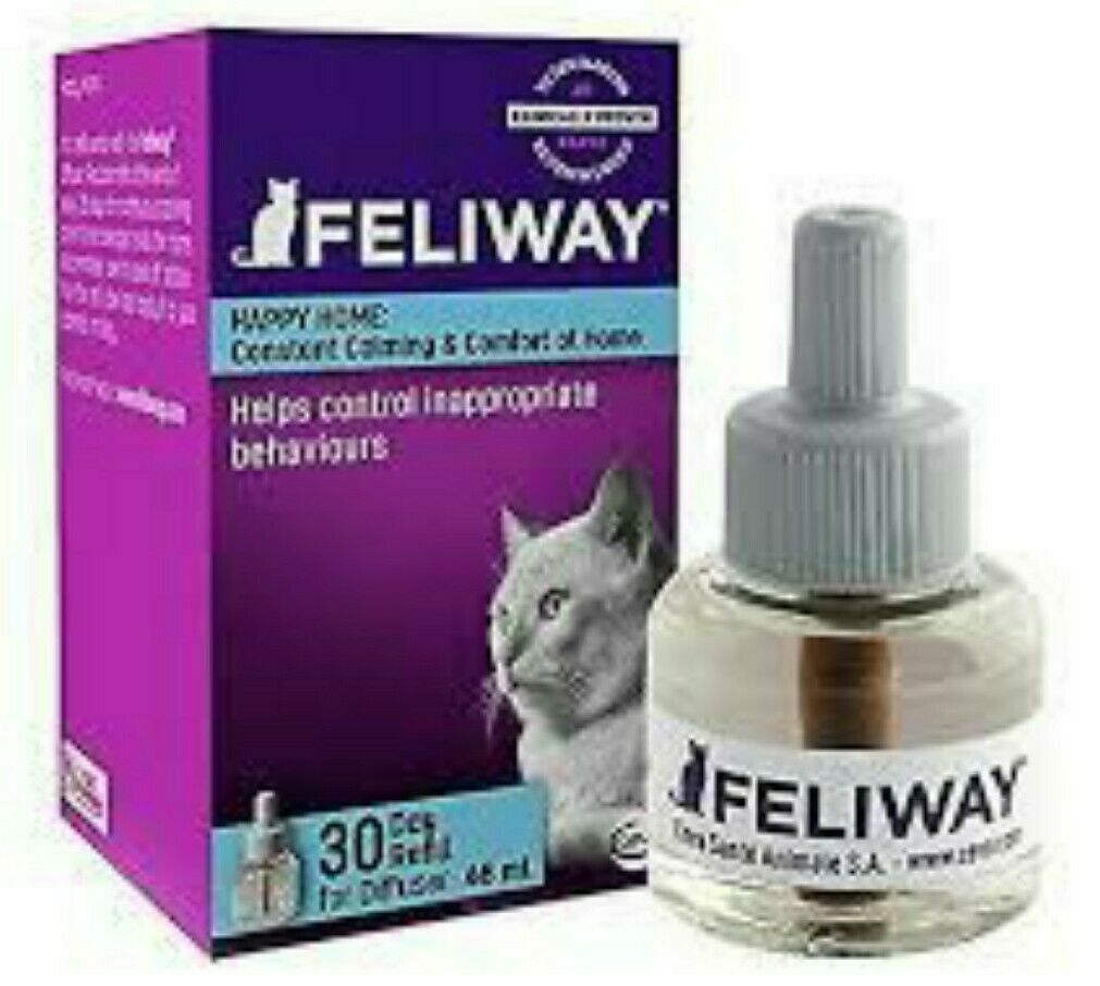 Feliway CLASSIC Cat Diffuser - (1) 30 Day Refills - 48 ml Calming Pheromone