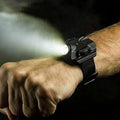 US Rechargeable Tactical Wrist - LED Q5 Flashlight Torch Compass Light