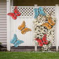 3D Metal Butterfly Wall Decor Multicolor Wall Art Indoor & Outdoor Hanging 3PCS _mkpt