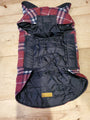 Kuoser Cozy Waterproof Windproof Reversible Brit Style Plaid Dog Vest Red LRG
