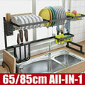 Stainless Steel Sink Drain Rack Kitchen Shelf Dish Cutlery Drying Drainer Holder
