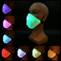Outdoor Sports Shield LED Fiber Optic Mask  7 Colors + Effects Mode  Rechargeable  For Night Sports Running Festivals