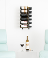VintageView® WS23 2-Foot 18 Bottle Wall Mounted Wine Rack in Satin Black.