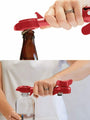 5-in-1 Auto Safety Master Can Opener For Cans, Bottles, Jars, - Red #ns23 _mkpt