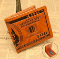 Mens Leather Wallet Bill Money Billfold US 100 Dollar Safe Purse Bifold US FAST #ns23 _mkpt