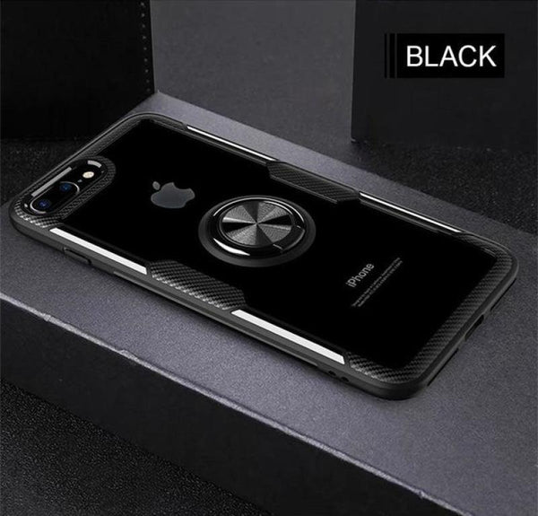 Luxury Silicone Soft Bumper Case For IPhone 8 6 6s 7 Includes Car Holder Ring | STANDOUT Case For IPhone X XR XS Max Shockproof Phone Case - P&Rs House